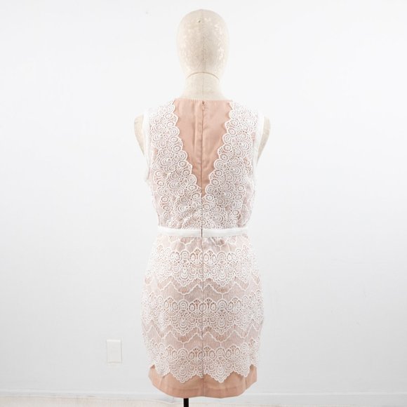 Greylin M Illusion Lace Sheath Mini Dress Pink - Picture 6 of 16